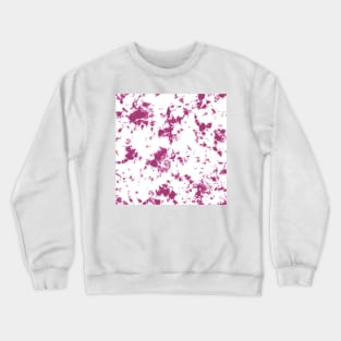 Berry pink and white Storm - Tie-Dye Shibori Texture Crewneck Sweatshirt